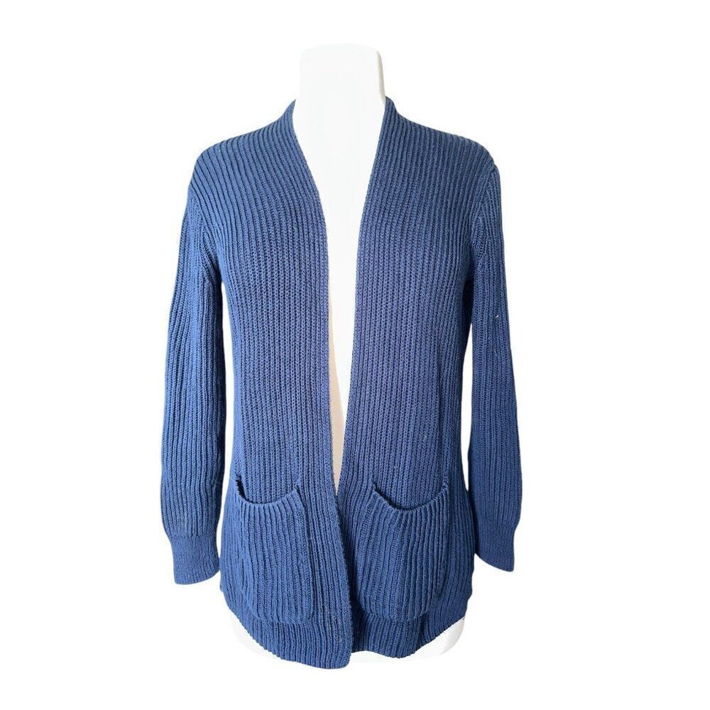 FB11 Madewell Mavy Blue Cardigan Sweater Size XS Small Oversized Grandpa